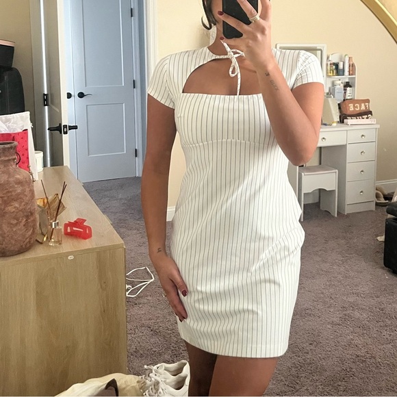 wild fable Dresses & Skirts - Wild Fable White Striped Mini Dress